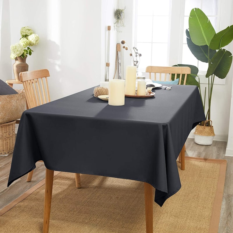 Deconovo Waterproof Solid Tablecloth 1 PC - 54x102 - Dark Grey