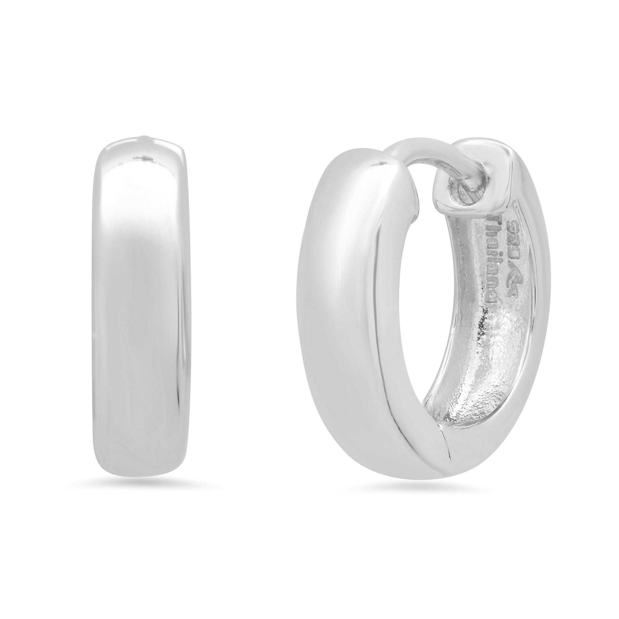 Roberto Martinez Sterling Silver 4mm Mini Huggie Hoop Earring