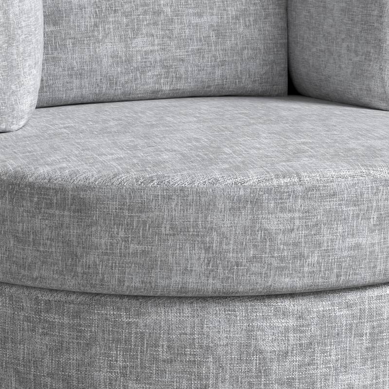 Swivel 34.7" Wide Comfortable Chenille Accent Chair (Set of 2)
