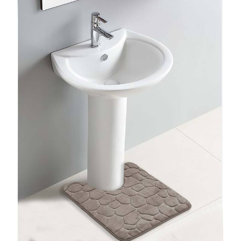 Contour Bath Rug Memory Foam Mat 3D Pebble 20L x 20W