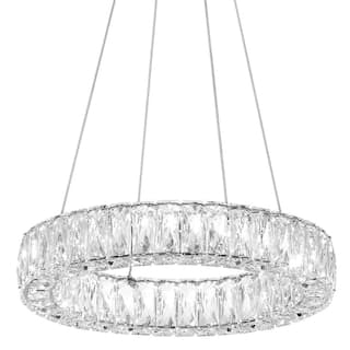 Bellevue CLCH84562 18" Wide LED Crystal Ring Chandelier