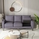 preview thumbnail 11 of 23, 2 Piece Sofa Sets with Solid Wood Legs & Storage, Modern Upholstered 3-Seat Sofa Loveseat Couch Set Furniture for Living Room