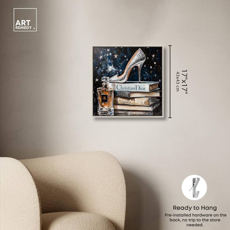 Sparkling Stars Heel Canvas by Art Remedy