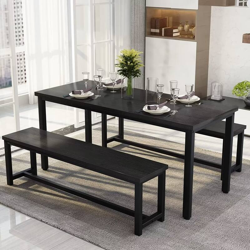 4 - Person Dining Set with Bench and Rectangle Table