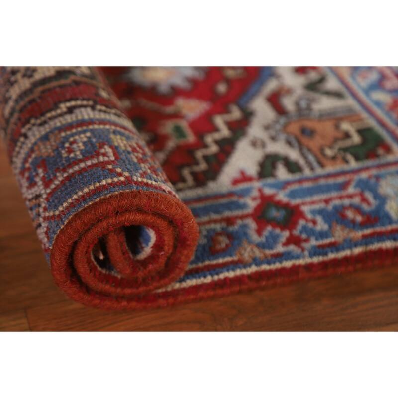 Red Traditional Heriz Serapi Foyer Area Rug Hand-knotted Wool Carpet - 2'0"x 3'0"