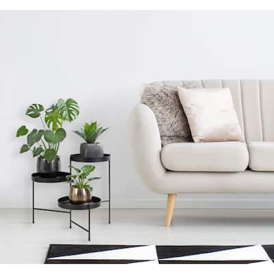 Kate and Laurel Finn Tiered Metal Plant Stand - 13x13x22