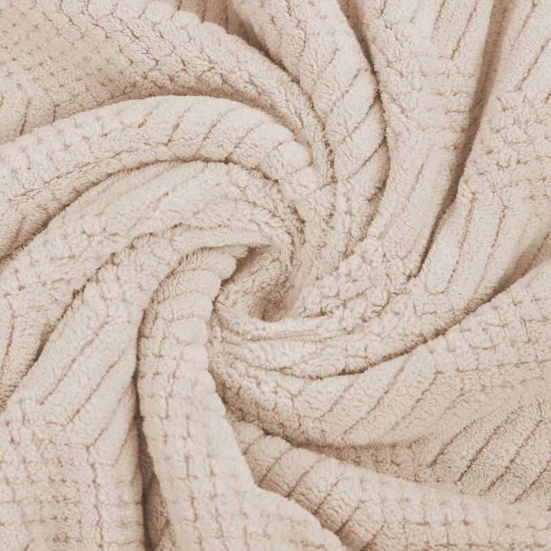 2 Pack Premium Jacquard Fleece Bath Towel, Velvet Highly Absorbent Towels 30"x60"