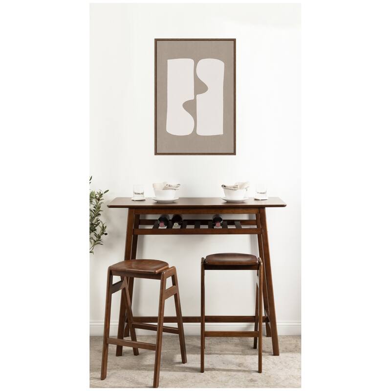 Kate and Laurel Organic Figures No. 1 by Gabrielly Guedes Framed Canvas Wall Art Print