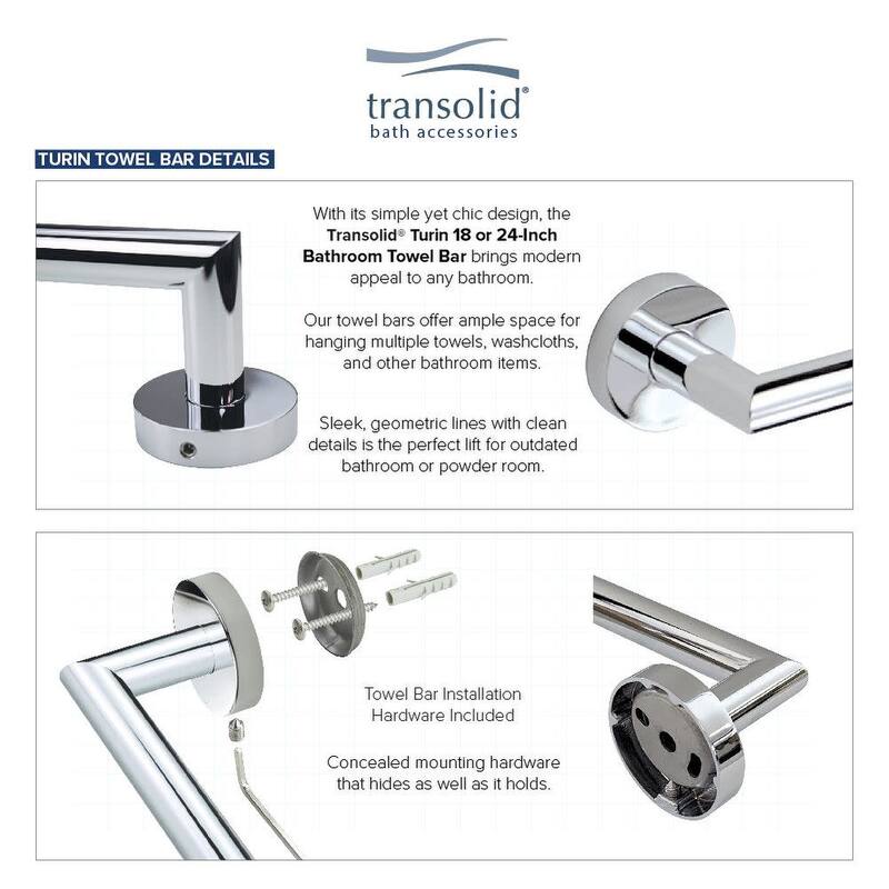 Transolid TTB24 Turin 23-5/8" Towel Bar