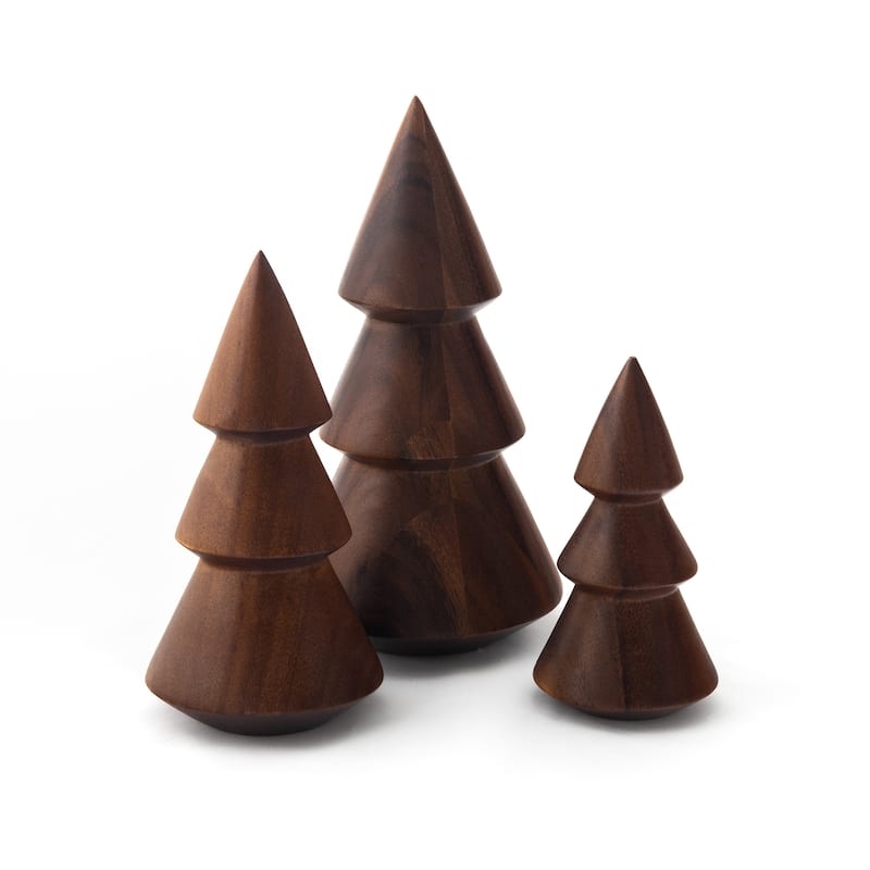 Nambe Wooden Tree Trio - Walnut