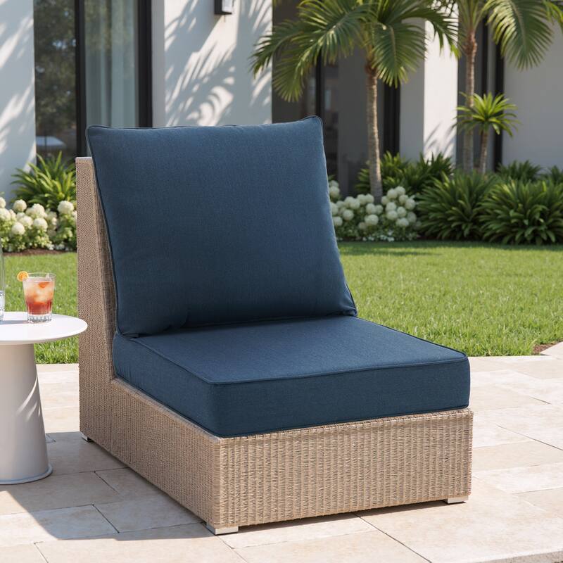 24"x23" Deep Seat Sunbrella Thick Cushion For Outdoor Club Chair,Rocking Chair