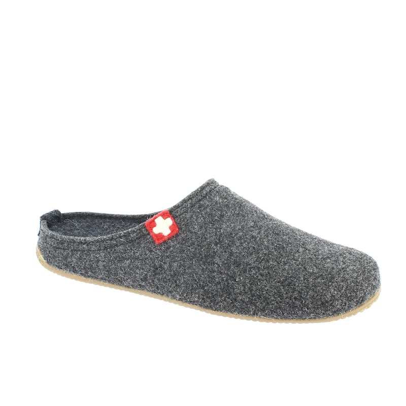 Living Kitzbuehel Unisex Tirol Wool-Blend Slipper - Antracite Alpine - 43