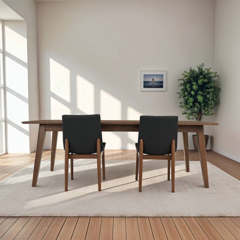 Maralunga Solid Wood Italian Style Linen Dining Chair (Set of 2)