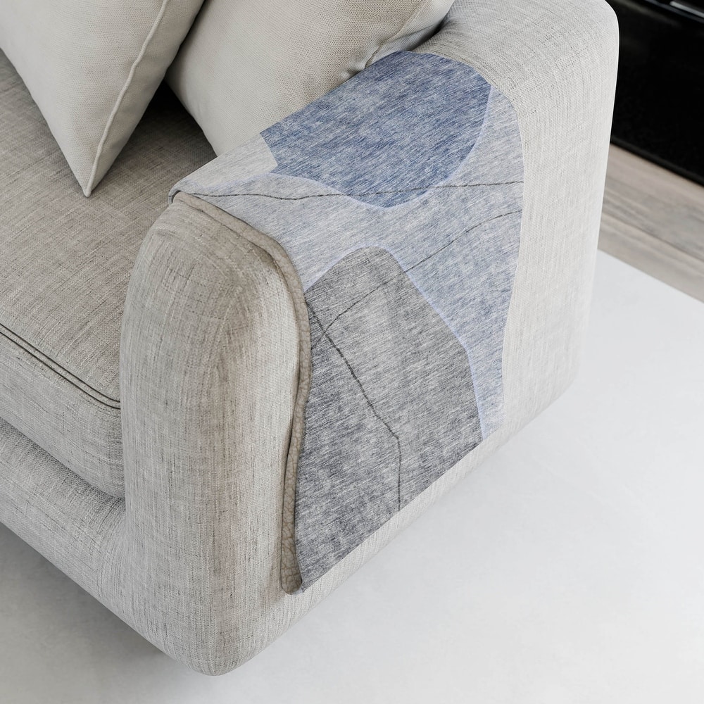 Premium Machine Washable Abstract Contemporary Sherpa Throw Blanket