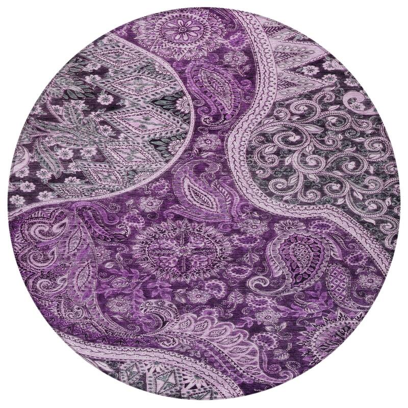HomeRoots Floral Medallion Transitional Rectangle Outdoor Rug