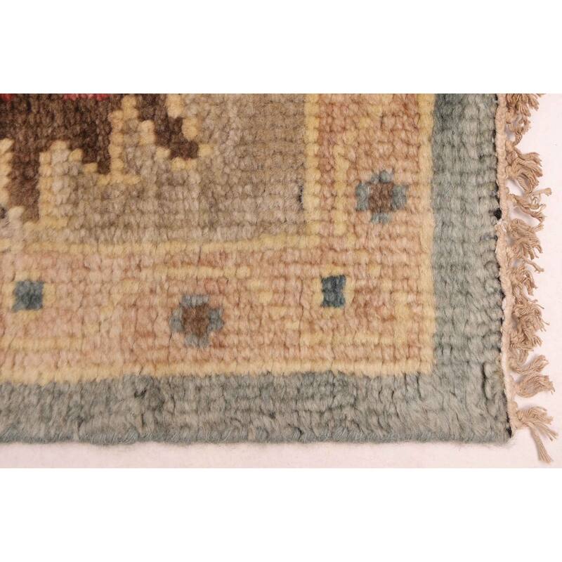 ECARPETGALLERY Hand-knotted Modern Oushak Light Denim Blue Wool Rug - 8'1 x 10'0