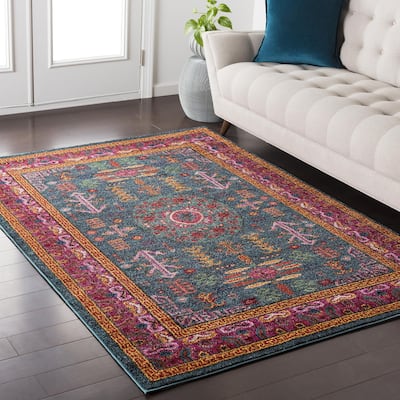 Livabliss Anika Persian Boho Blue Area Rug