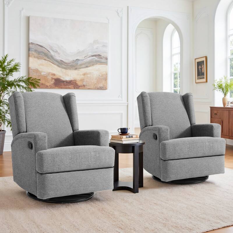 31'' W Manual Glider Swivel Glider Rocker Recliner Nursery Set of 2