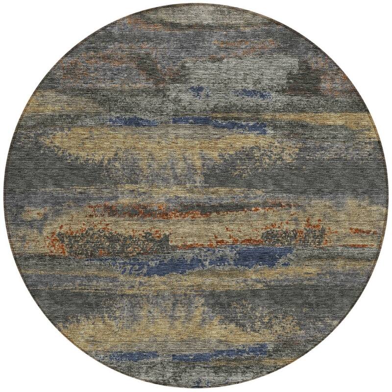 HomeRoots Abstract Transitional Rectangle Outdoor Rug
