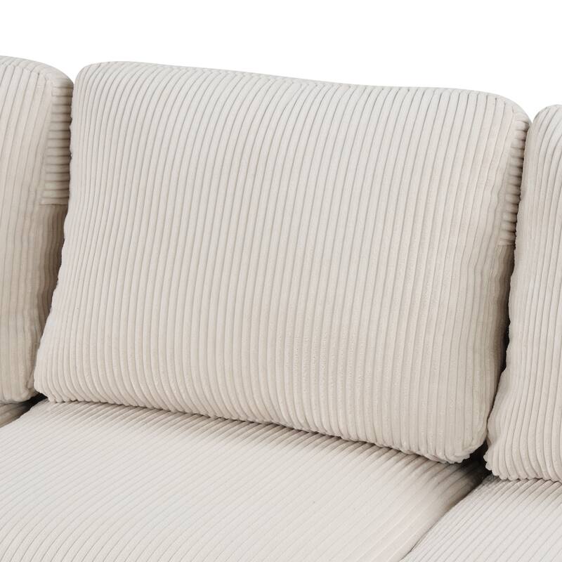U-shaped Sponge-filled Cushion Combination Sofa, Suitable for Living Rooms, Studies, and Spacious Spaces