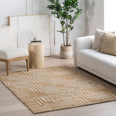 Nuloom Gardenia Geometric Jute Blend Area Rug