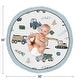 preview thumbnail 4 of 2, Construction Truck Collection Boy Baby Tummy Time Playmat - Grey Yellow Black Blue and Green Transportation
