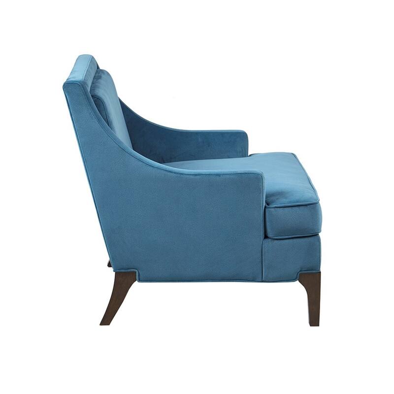 Roomfitters Modern Upholstered Accent Armchair, Martha Stewart Perry Street Sleek Lounge Seating with Lumbar Pillow,