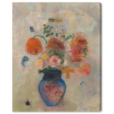 Vase with Flowers 1990 Canvas by Art Remedy, Gallery Wrapped