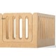 preview thumbnail 21 of 37, Queen Size Montessori Floor Bed with Door & High Fence, Solid Wood Low-Profile Sleep and Play Bed Frame