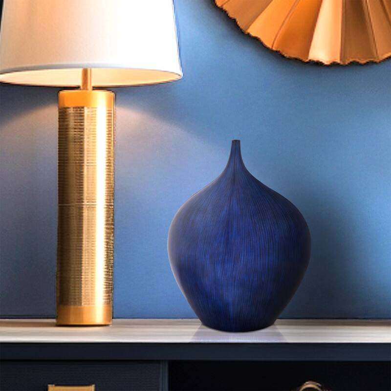 Allan Andrews Cobalt Blue Wood Vase - small