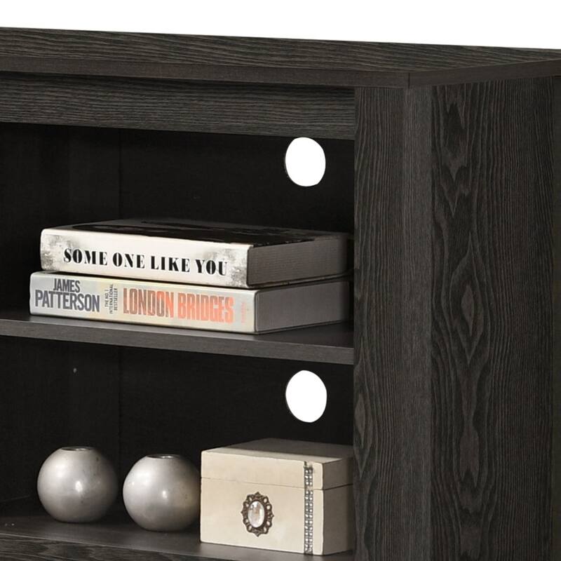 Benito Knotty Oak 70"W TV Stand with Open Shelves and Cable Management