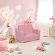 preview thumbnail 7 of 17, Kids Armchair Toddler Couch Baby Sofa Chair for Boys and Girls (White) Pink