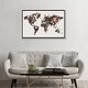 preview thumbnail 6 of 10, iCanvas "Flowered World Map I" by Design Fabrikken Framed