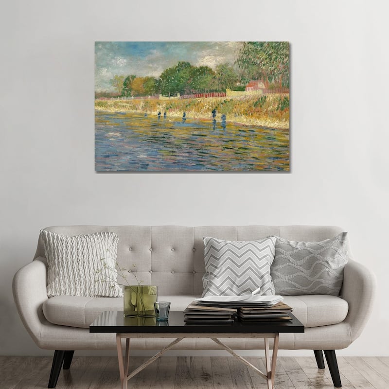iCanvas "Bank Of The Seine, 1887" by Vincent van Gogh Canvas Print - 32x48x1.5