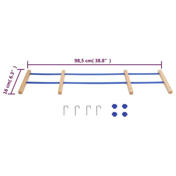 dimension image slide 1 of 2, vidaXL Backrest for Snow Sledge Removable Backrest for Toboggan Wooden Sledge - 38.8" x 6.3" x 0.1"