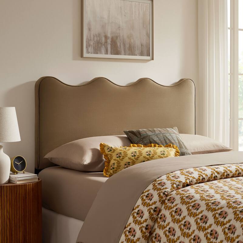 Athena Stain-Resistant Performance Velvet Headboard - Taupe - Full