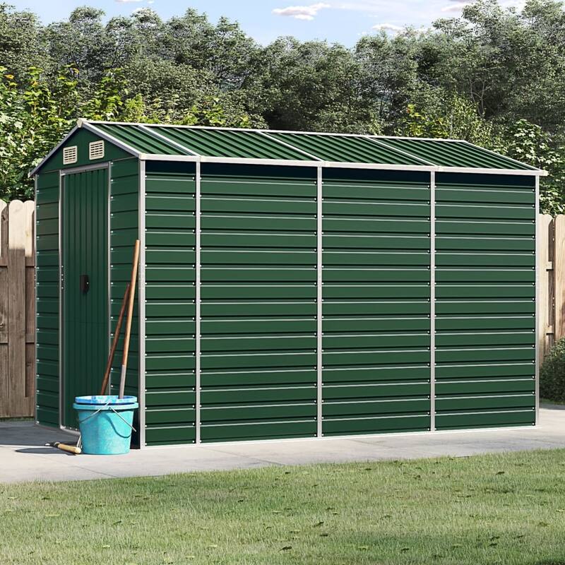vidaXL Garden Shed Metal Outdoor Storage Shed Anthracite Galvanized Steel