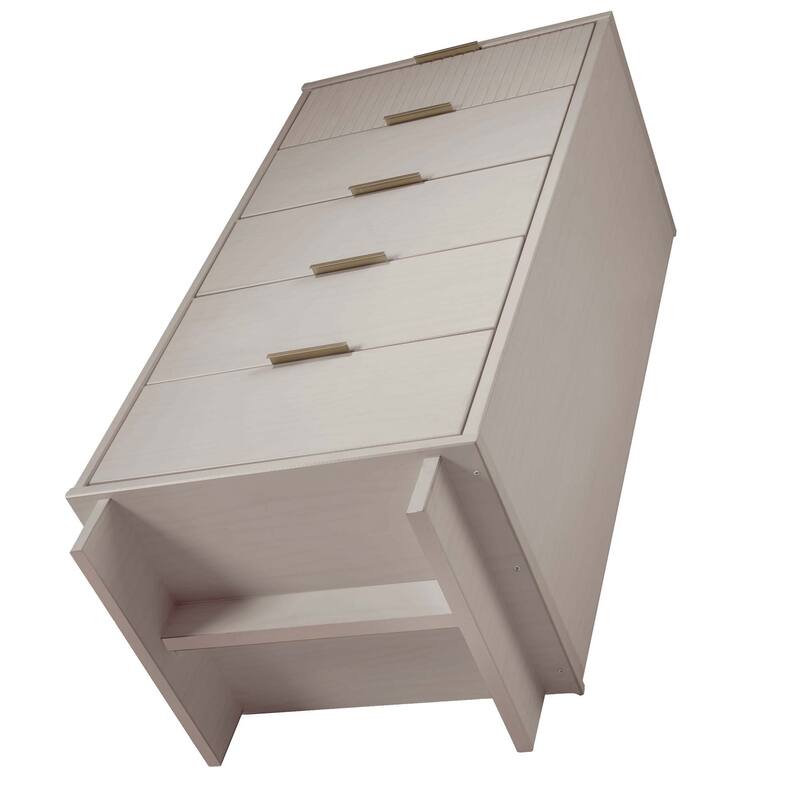 Manhattan Comfort 3-Piece Granville Modern Solid Wood Tall Chest Double Dresser Set