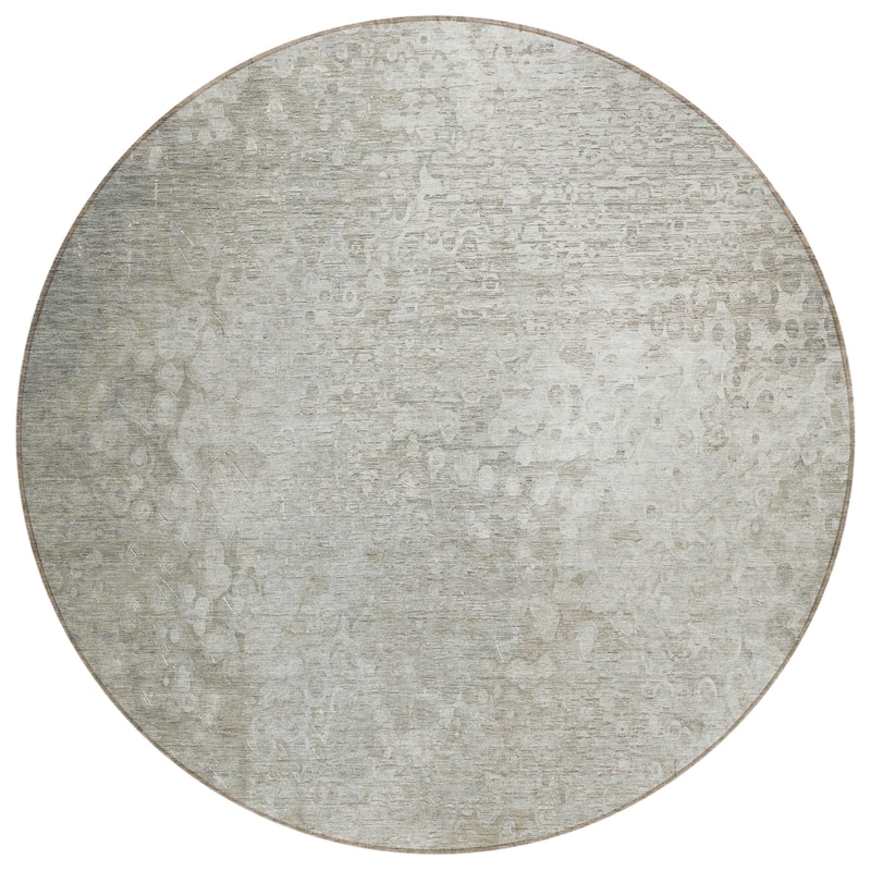 Machine Washable Indoor/ Outdoor Abstract Solid Chantille Rug