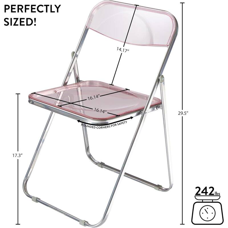 Urban Lifestyle Transparent Acrylic Folding Chair 