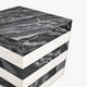 preview thumbnail 33 of 32, Felix Minimalist Marble Cube End Table, Stone Square Block Side Table, Solid Living Room Accent Pedestal