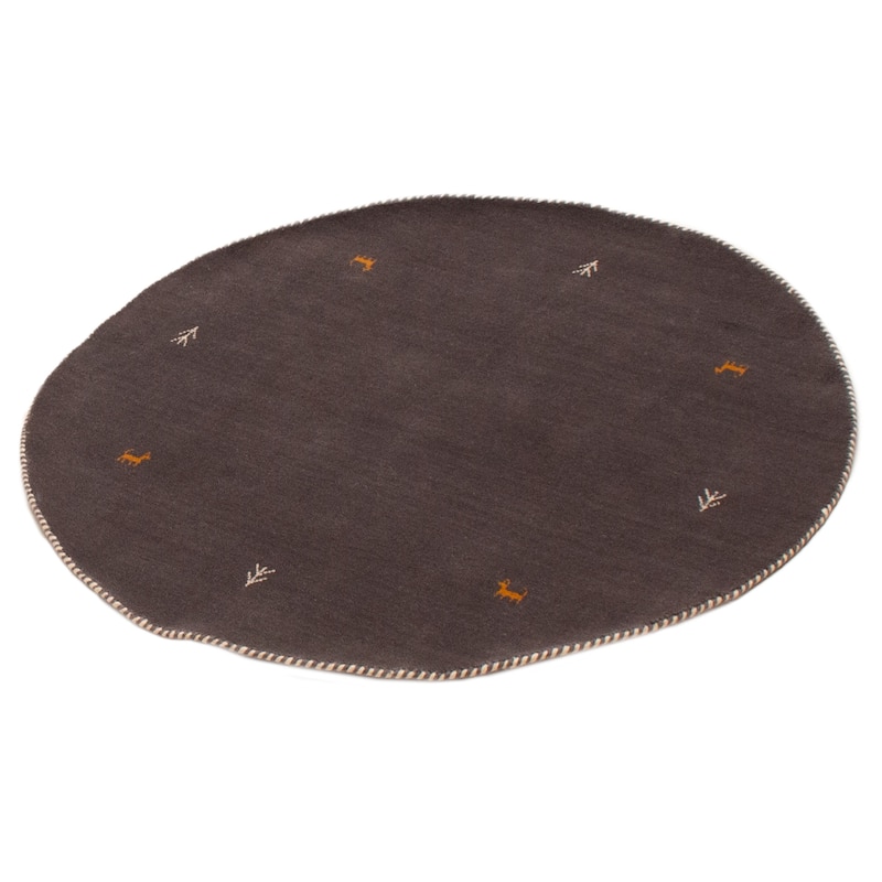 Kashkuli Gabbeh Grey Rug 3'10" x 3'10" - 3'10 x 3'10