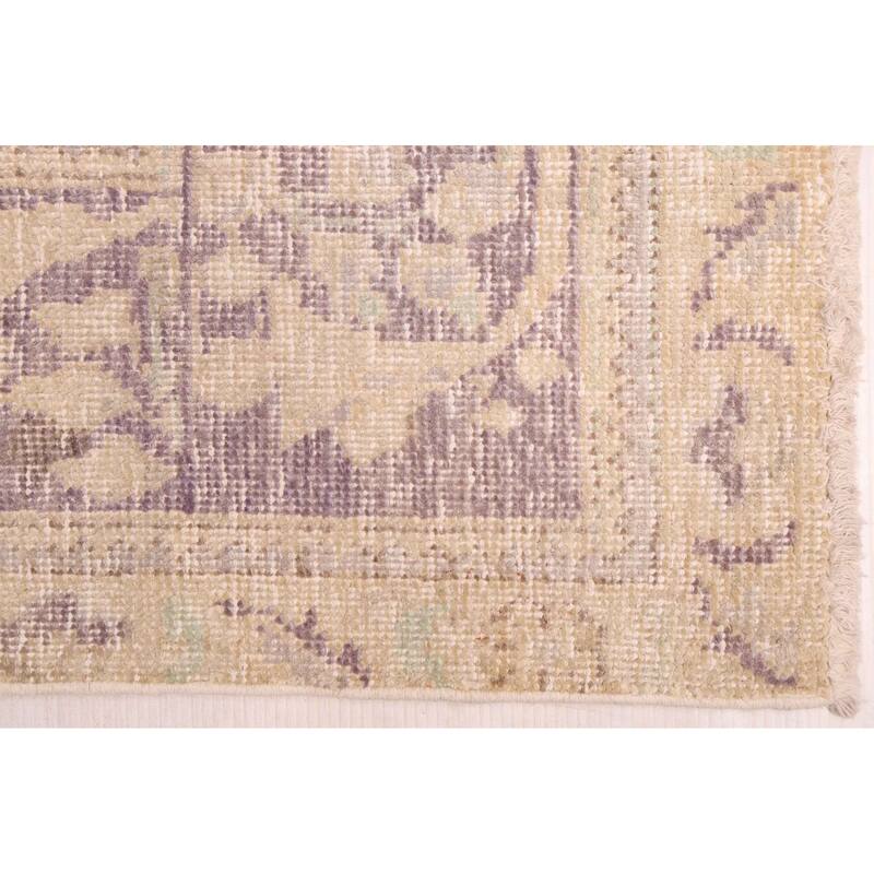 ECARPETGALLERY Hand-knotted Antalya Vintage Grey, Purple Wool Rug - 6'9 x 10'1