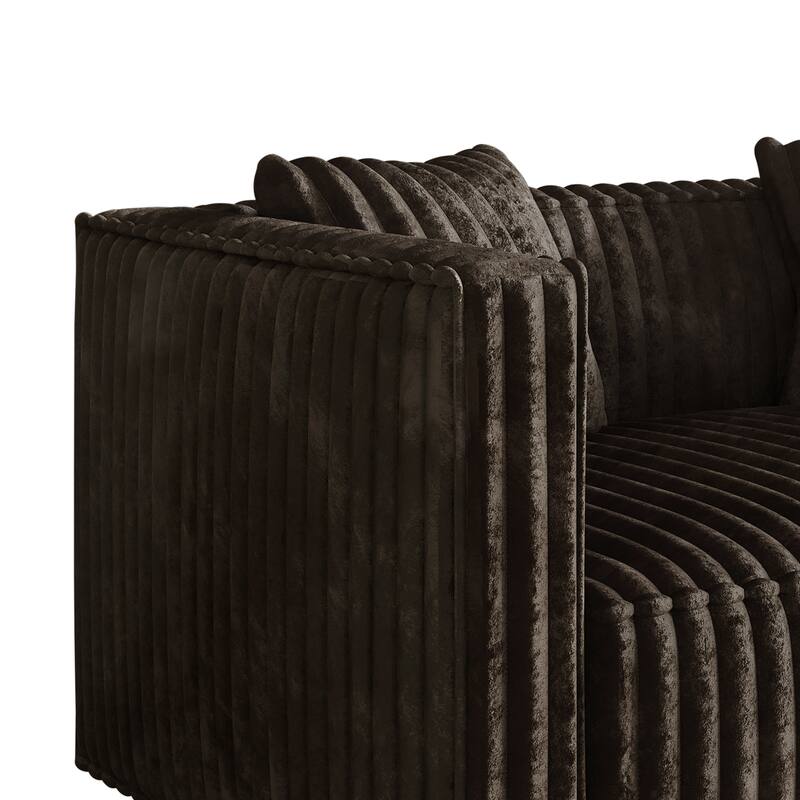 CraftPorch Mid Century Modern 2- Pieces Upholstered Living Room Set