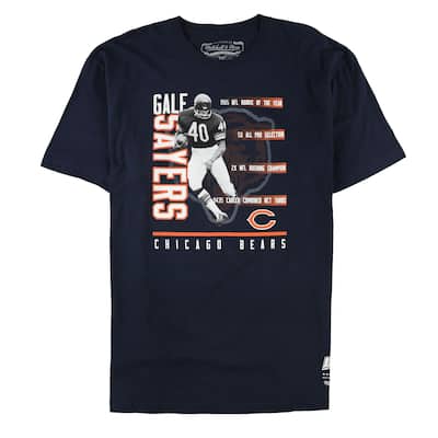 Mitchell & Ness Mens NFL Player Stat Graphic T-Shirt,, Blue, XX-Large