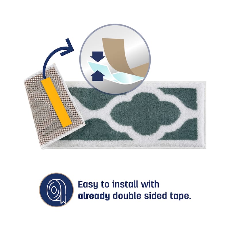 Beverly Rug Stair Treads Carpet Non Slip, Stair Carpet Treads for Wood Stairs Indoor, Trellis, 9''x28''