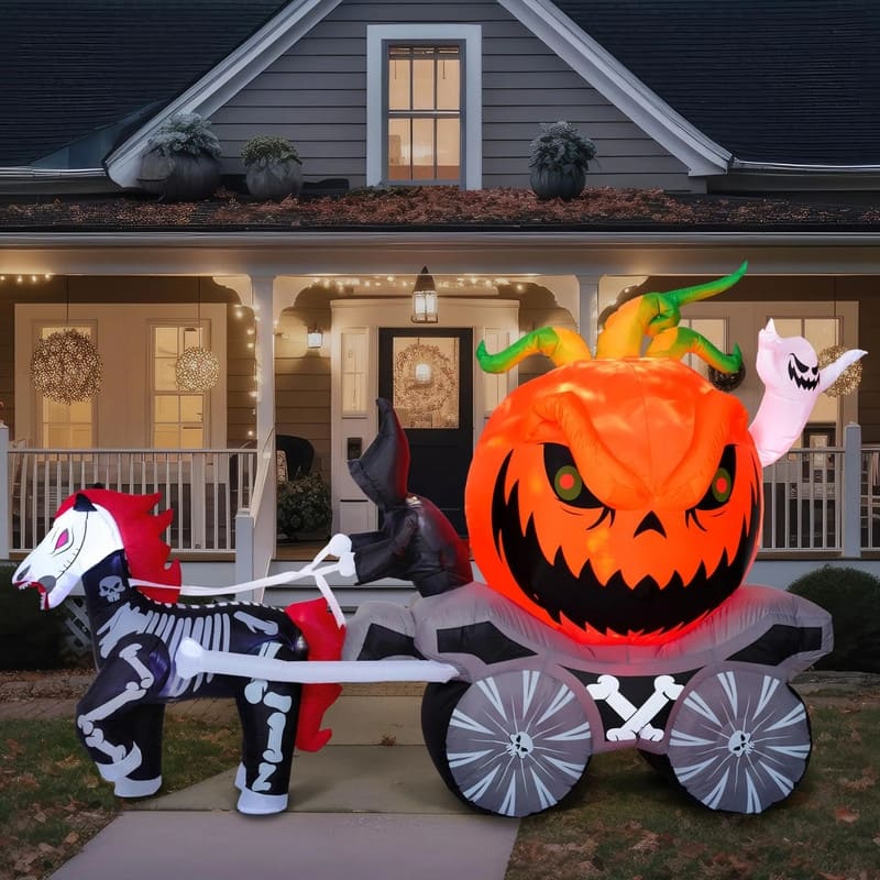 8 FT Halloween Inflatable Carriage