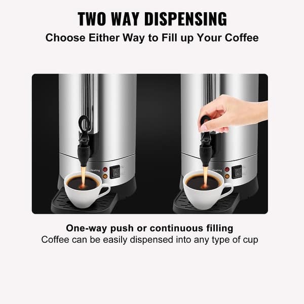 Commercial Coffee Urn, Stainless Steel Large Coffee Dispenser, Electric Coffee  Maker Urn For Quick Brewing, - Bed Bath & Beyond - 42647552