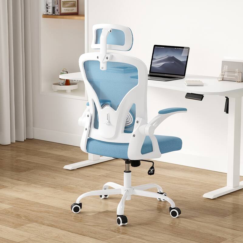 Ergonomic Office Chair, Home Office Desk Chair with Headrest, High Back Computer Chair with Adjustable Lumbar Support