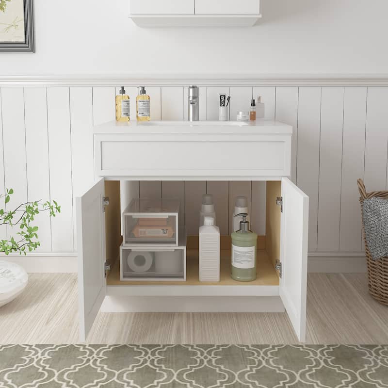 Vanity Art 36" Freestanding Single Base Storage Cabinet with Soft Close Doors